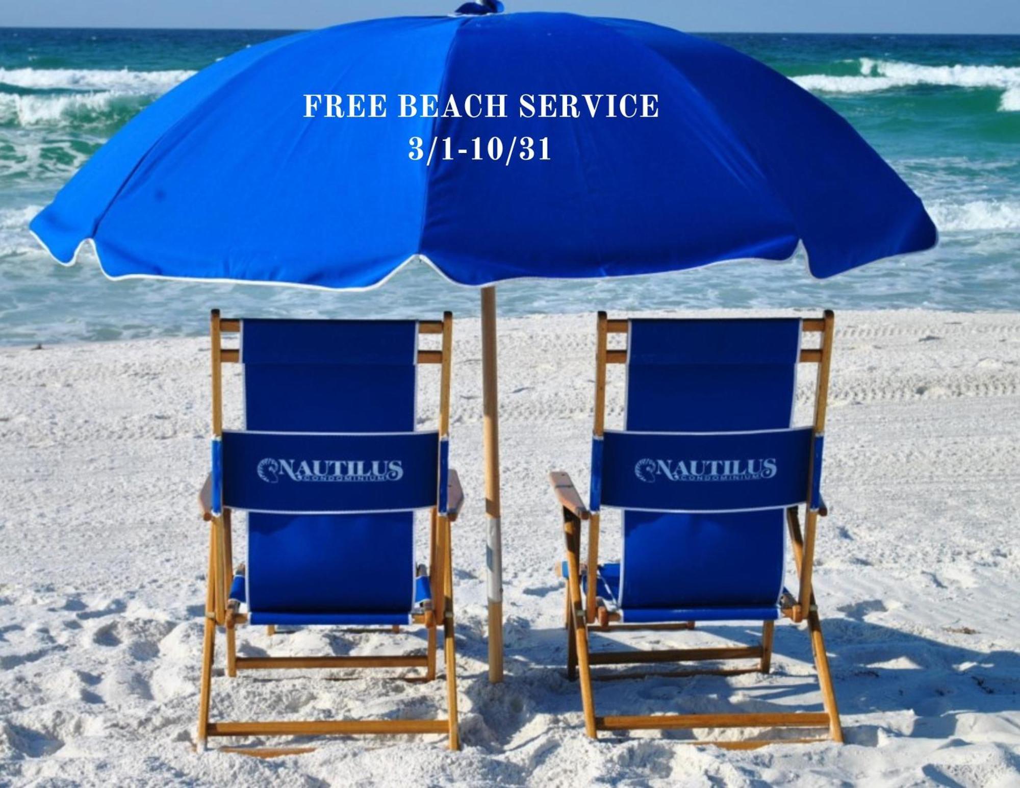 Nautilus 2408 Gulf View 2 Bedroom 4Th Floor Free Beach Service Fort Walton Beach Kültér fotó